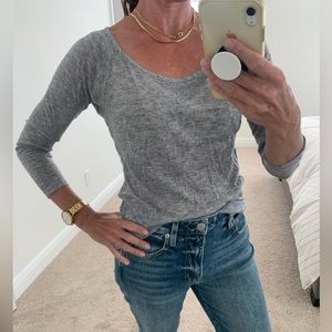 AG Grey Summer Sweater with Mini Studs SZ S